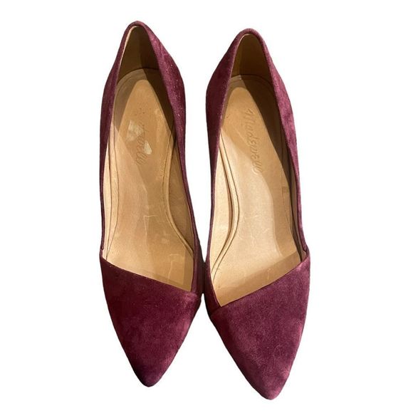 Madewell Shoes - Madewell 🔥🔥🔥🔥Deep Red Leather Pump Heels Women’s 8.5